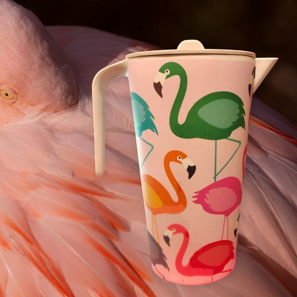 Flamingo Bamboo Fiber Pitcher - Picture 2 of 7